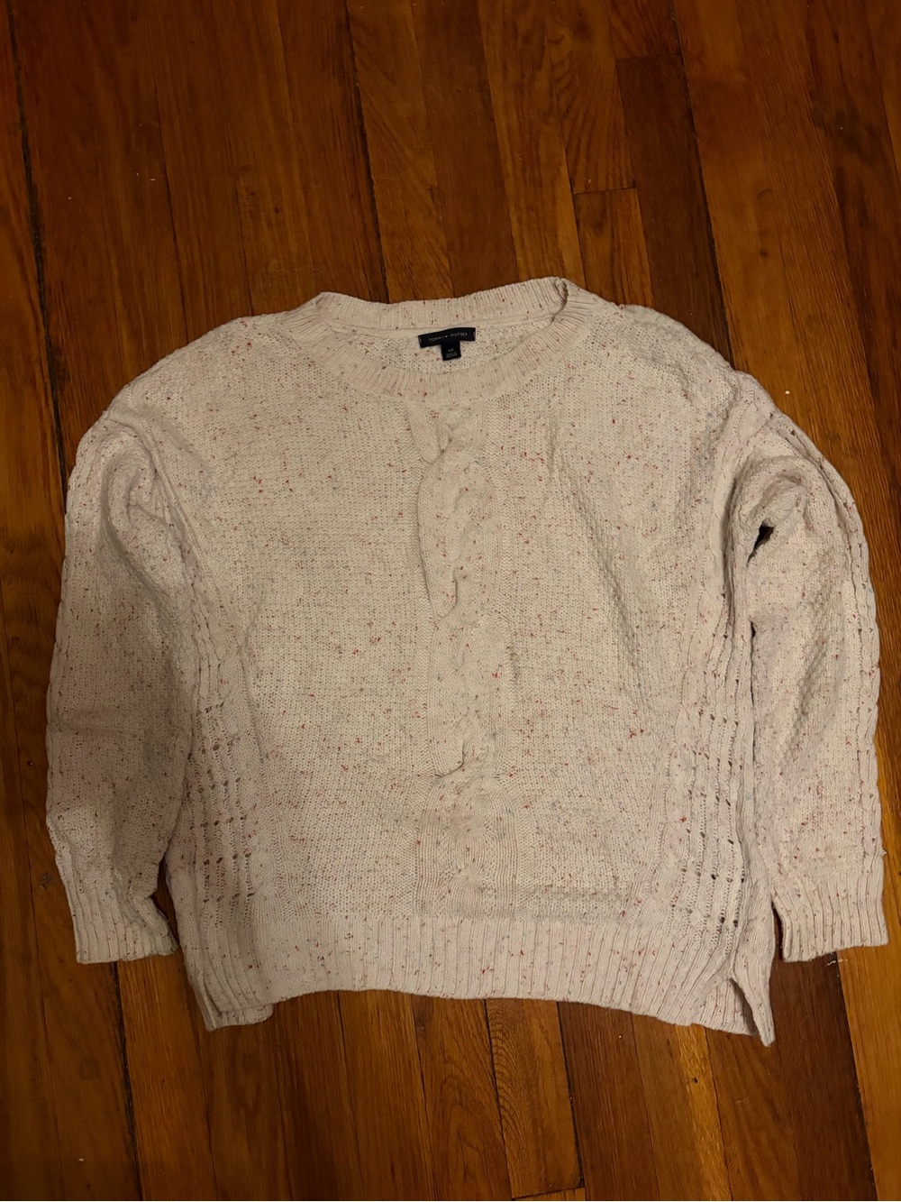 Tommy Hilfiger Cream Speckled Crewneck Sweater